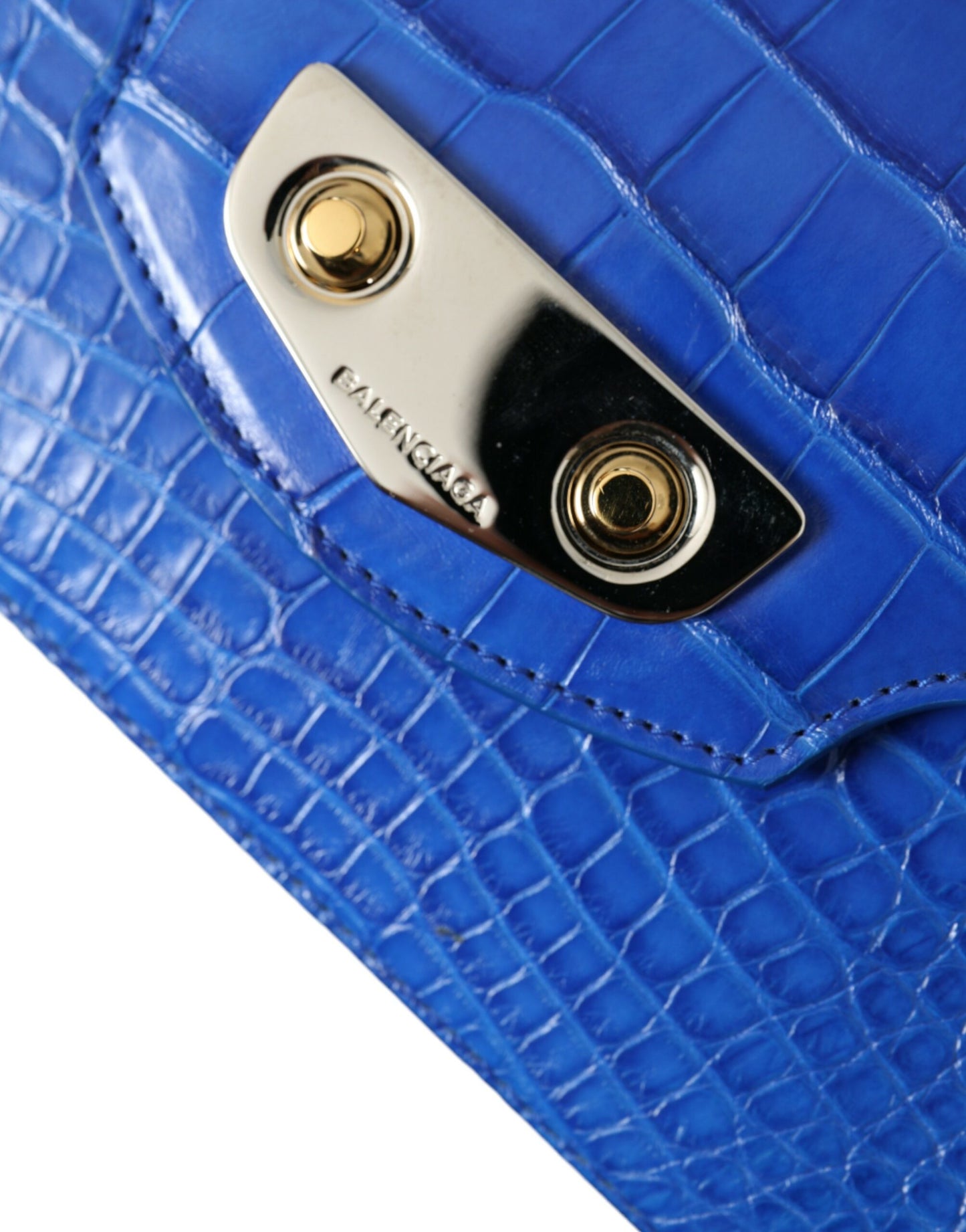 Blue Exotic Leather Neo Classic Purse Shoulder Handbag Bag