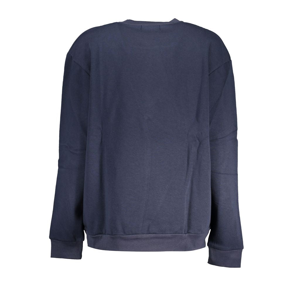 Blue Cotton Women Sweater