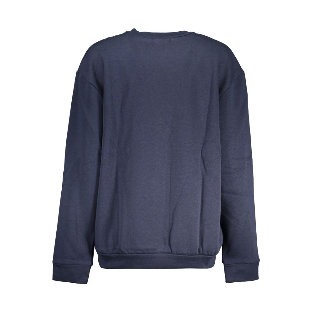 Blue Cotton Women Sweater