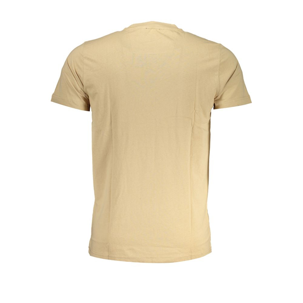 Beige Cotton Men T-Shirt