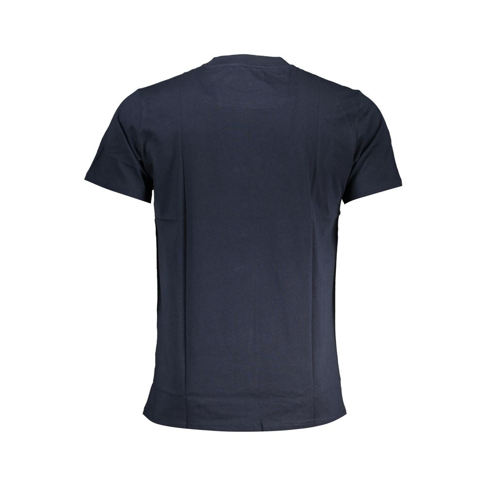 Blue Cotton Men T-Shirt