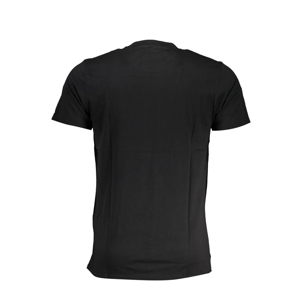 Black Cotton Men T-Shirt
