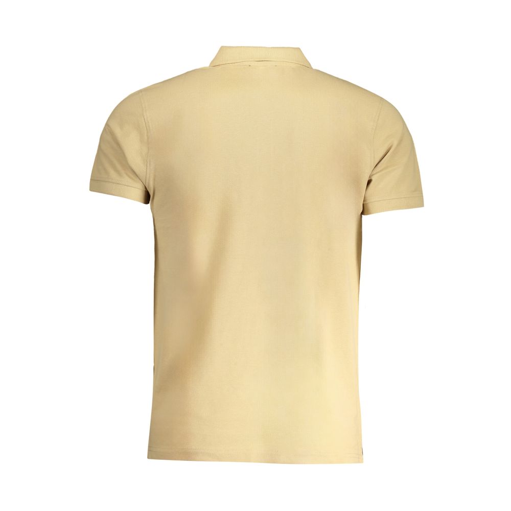 Beige Cotton Men Polo