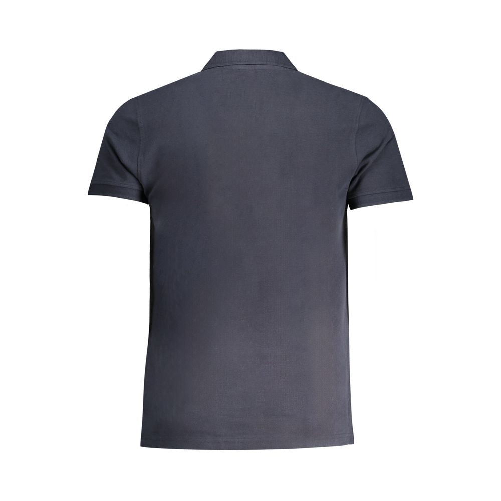 Blue Cotton Men's Polo Shirt