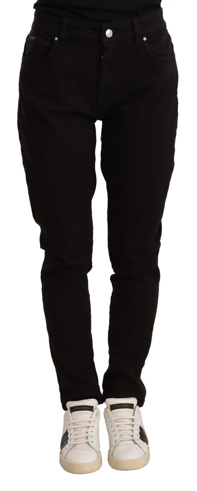 Black Skinny Slim Denim Cotton Stretch Jeans