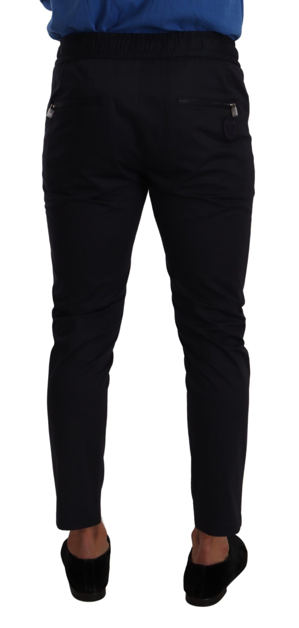 Blue Cotton Stretch Jogging Trouser Pants