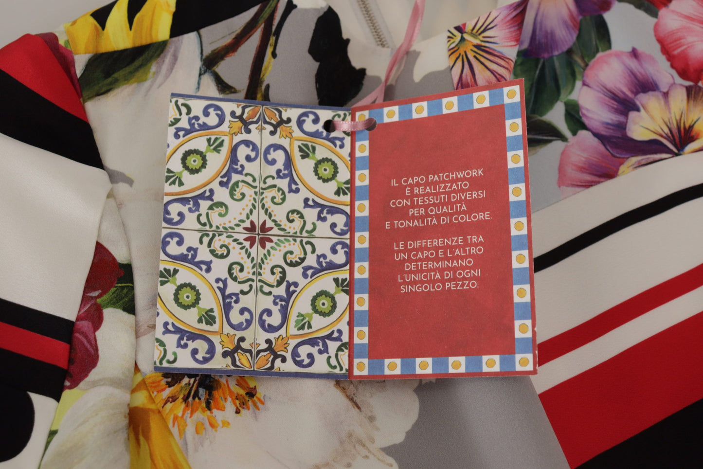 Multicolor Charmeuse Floral Sheath Jaquard Pachwork Dress