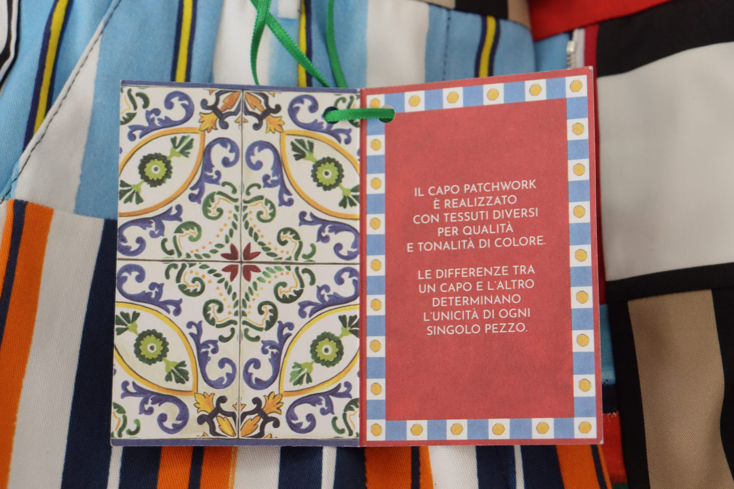 Multicolor Striped High Waist Cotton Pants