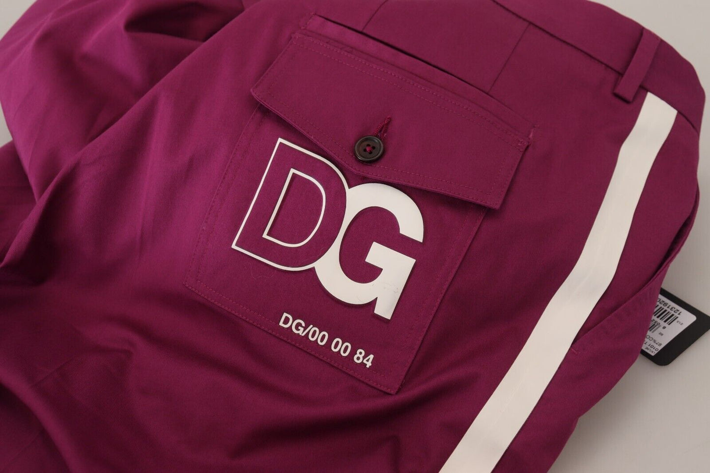 Magenta Cotton DG Logo Pocket Trouser Pants