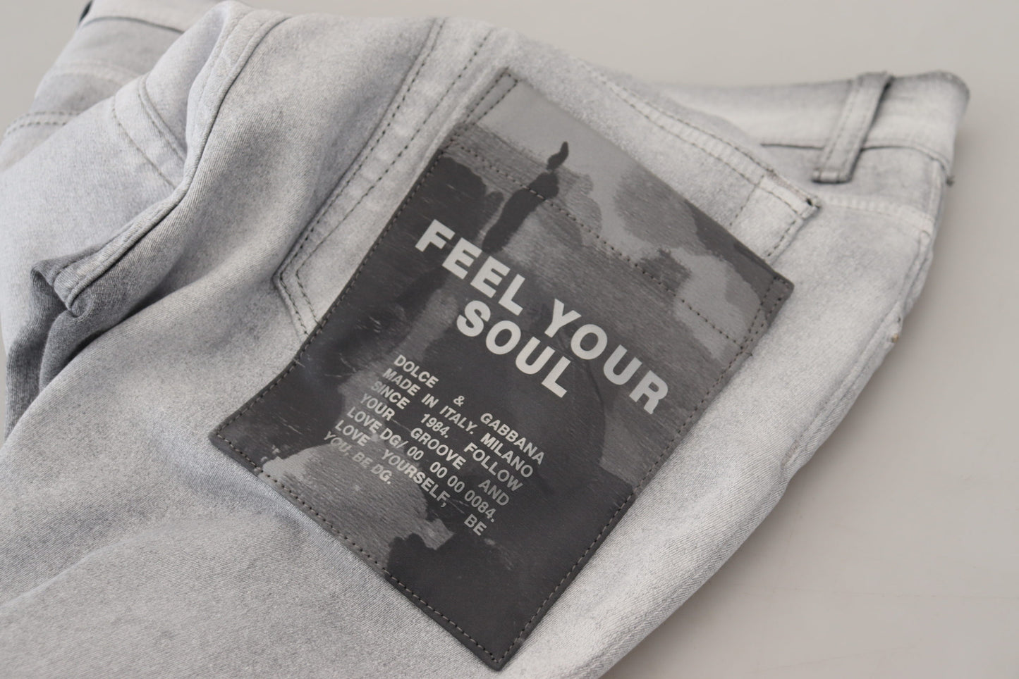 Gray Washed Skinny Men Denim Jeans