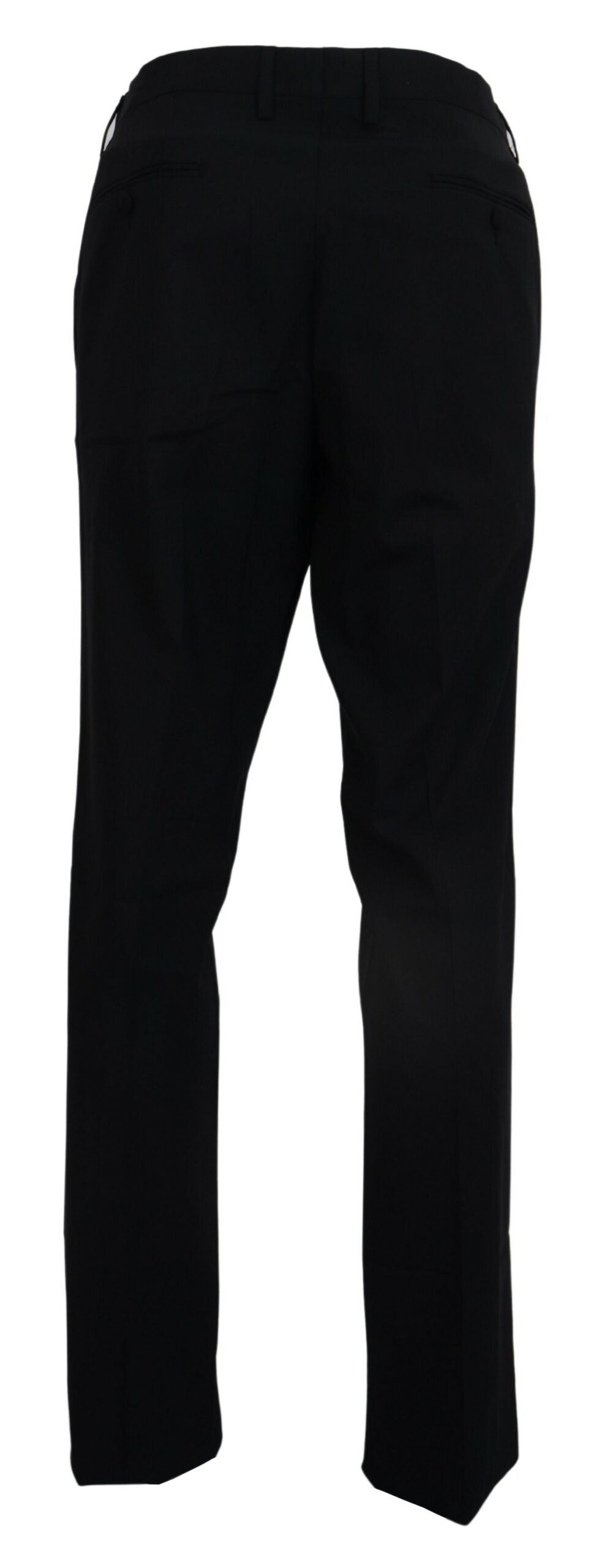Black Wool Stretch Dress Formal Slim Fit Pant