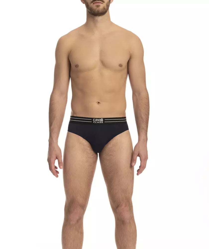 Blue Cotton Men's Underwear Tri-Pack