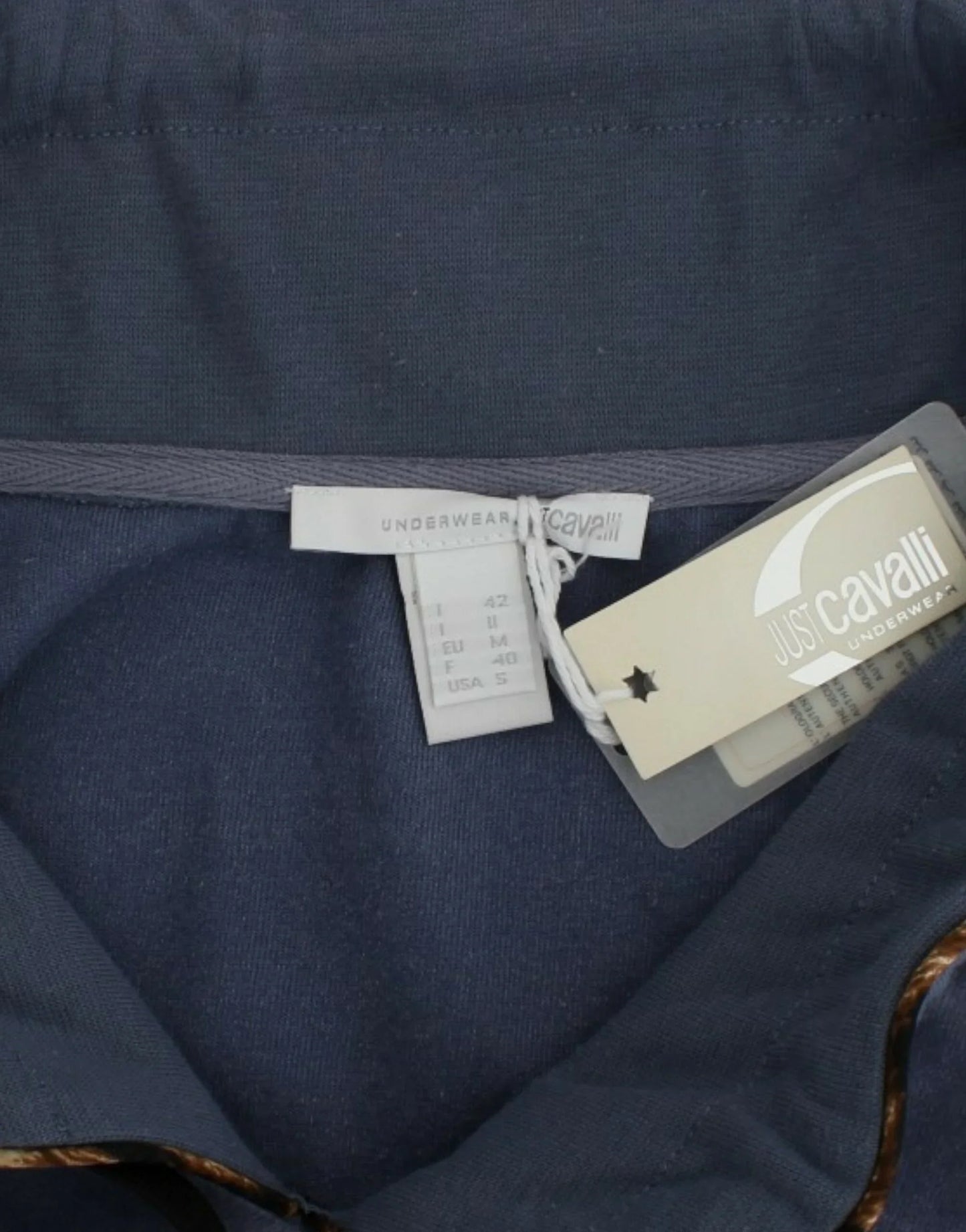 Blue velvet cotton sweater