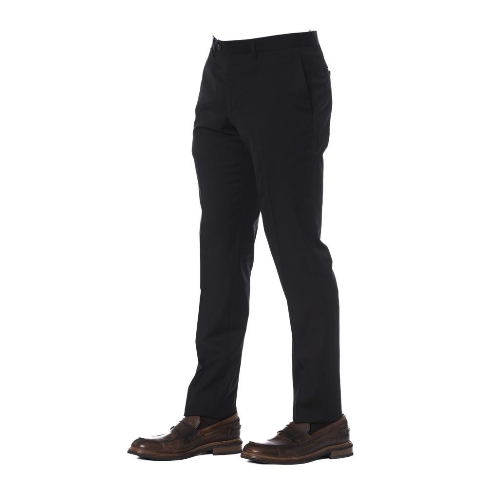 Black Virgin Wool Men's Trouser