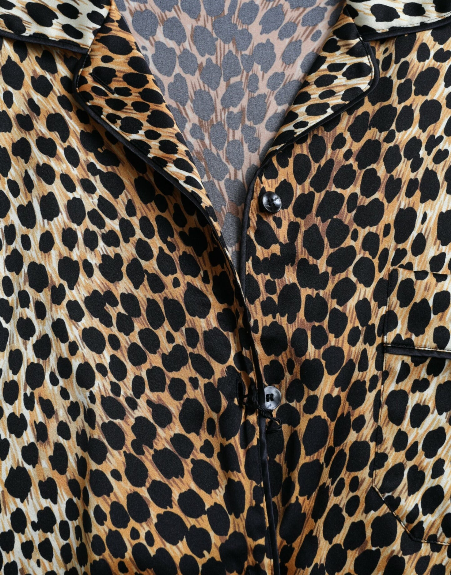 Brown Leopard Print Long Sleeves Blouse Top