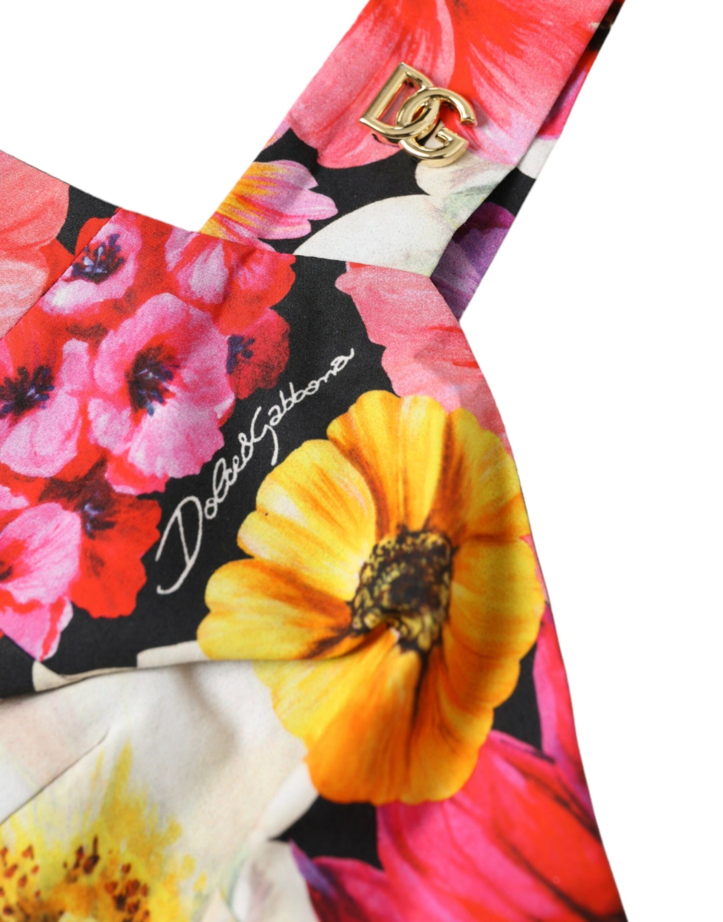 Multicolor Floral Sleeveless Bustier Crop Top