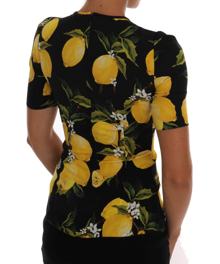 Multicolor Lemon Silk Stretch T-Shirt
