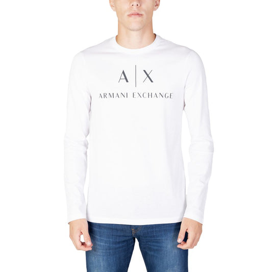 White Cotton Long Sleeve T-Shirt