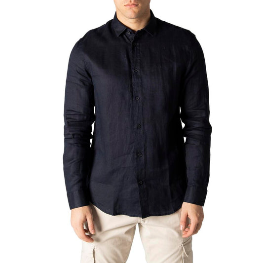 Blue Linen Dress Shirt