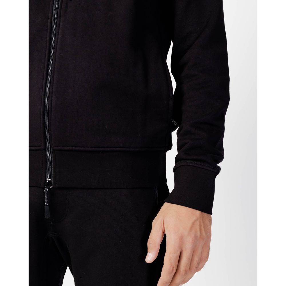 Black Cotton Hoodie