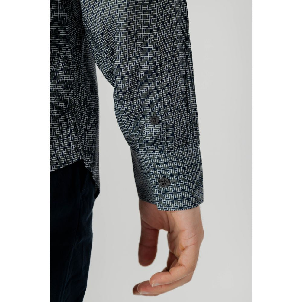 Gray Viscose Pattern Shirt