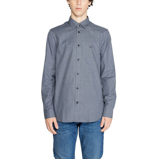 Blue Cotton Dress Shirt