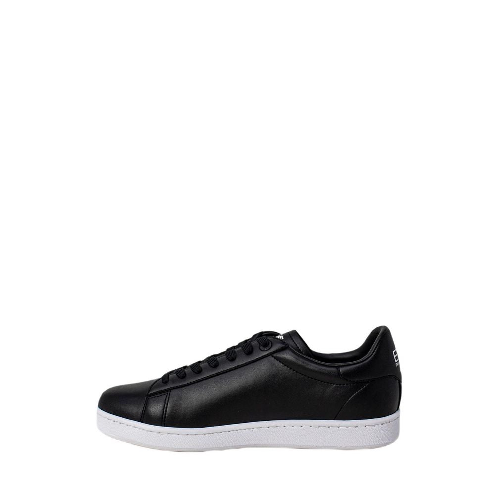 Black And White Polyethylene Low Top Sneakers