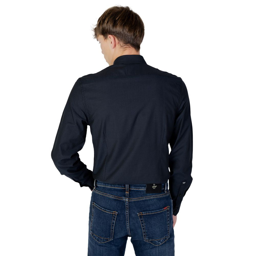 Blue Cotton Dress Shirt