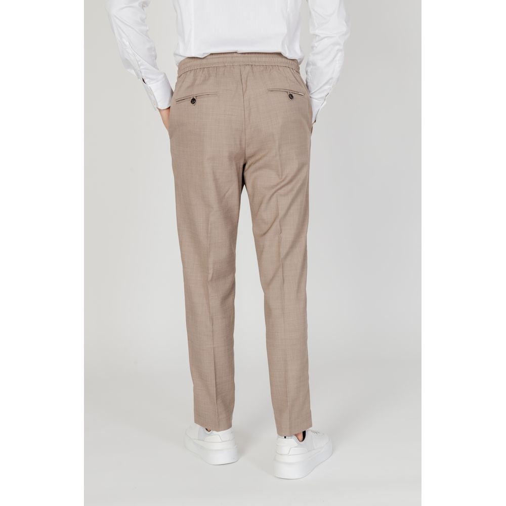 Beige Polyester Pant