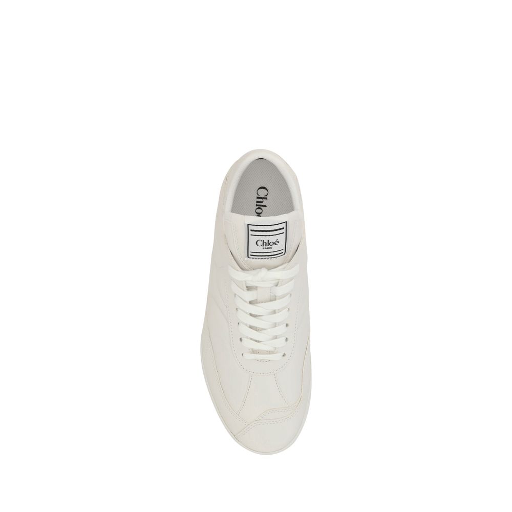 White Calf Leather Bos Taurus Low Top Sneakers