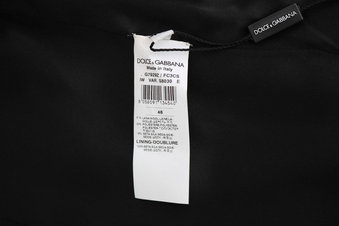 Gray Wool Patterned Slim Vest