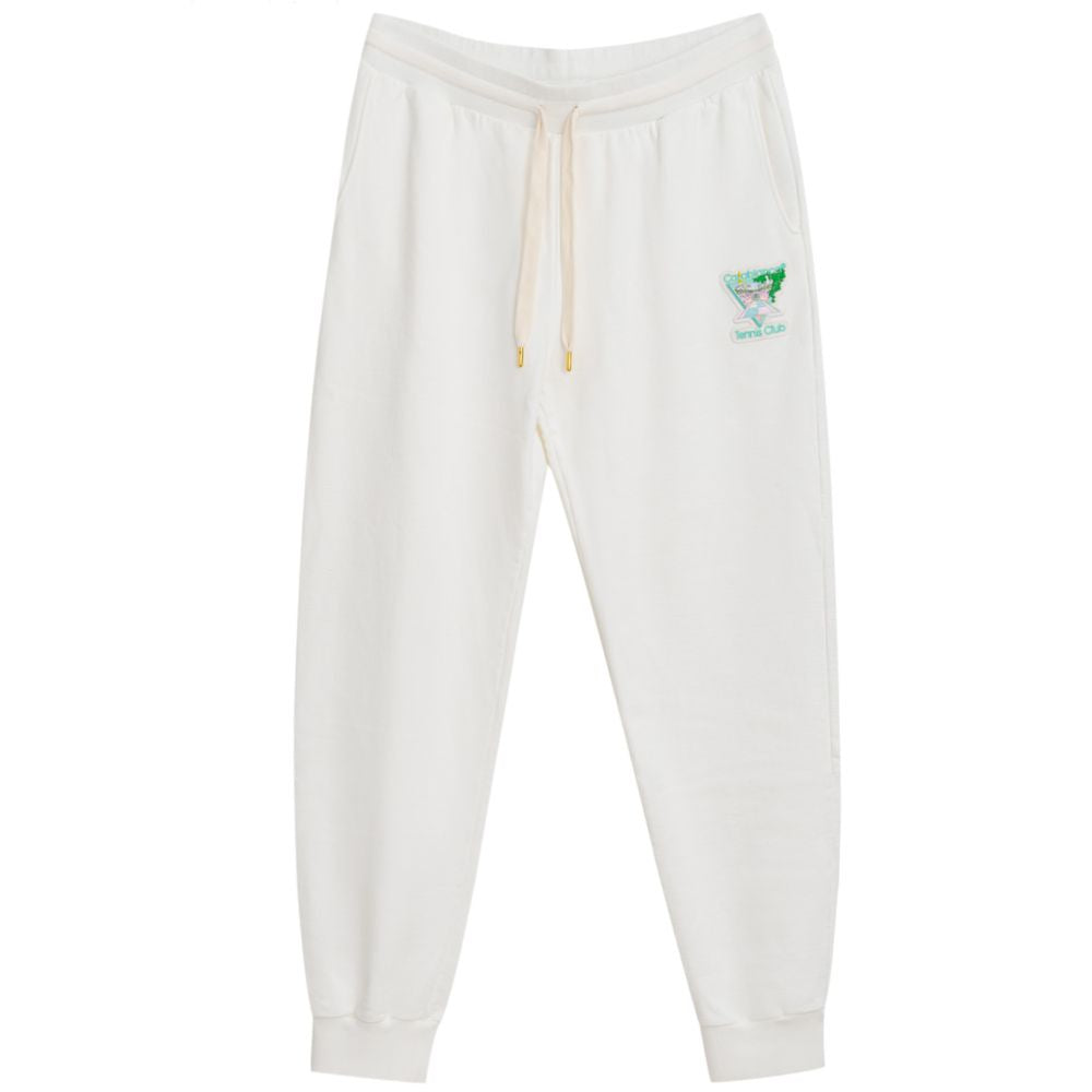 White Cotton Athletic Pants